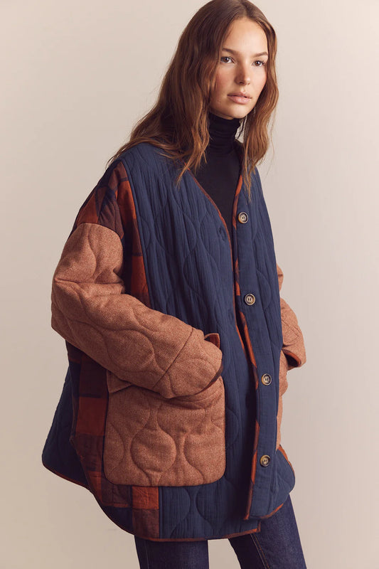 Reversible Patch Quilt Jacket