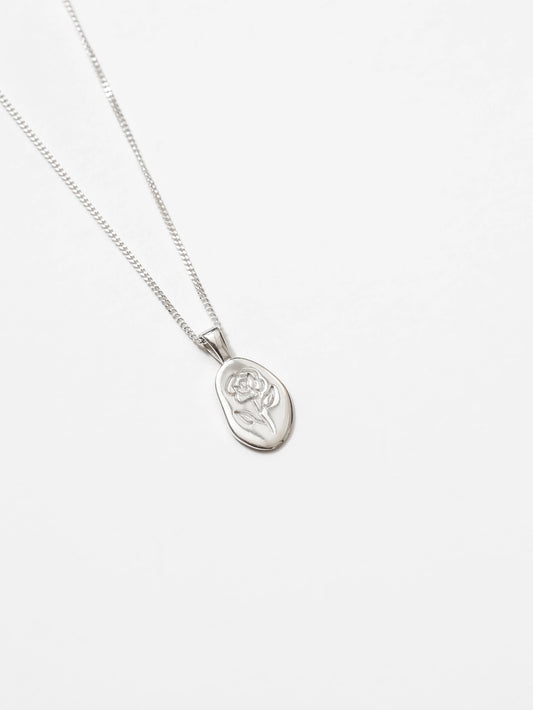 Rose Necklace in Silver