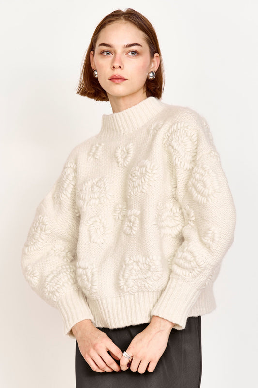 Cusco Waterlily Pullover in Ivory