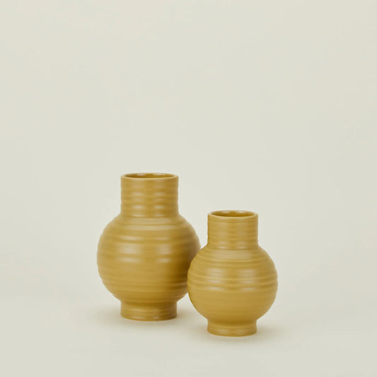 Essential Ceramic Vase in Mustard - Small