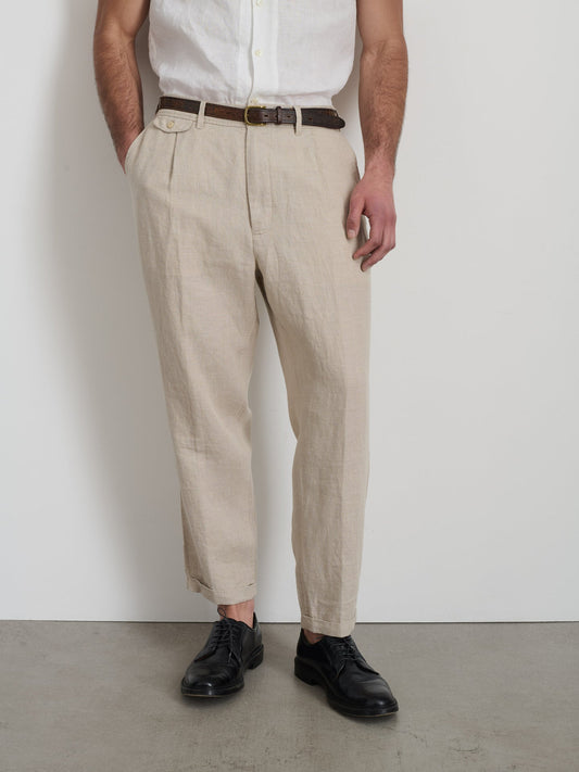 Standard Pleated Pant in Flax Linen