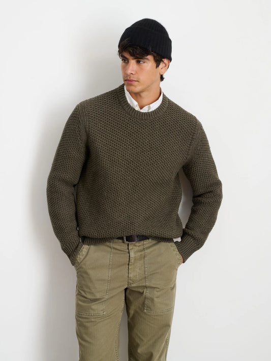 Benji Crew Neck Sweater - Heather Olive