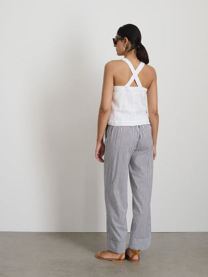 Zoe Tank In Linen - White