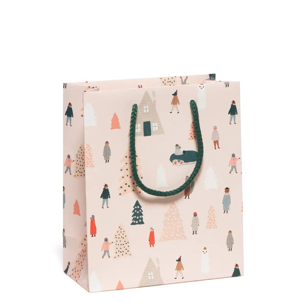 Pink Trees holiday gift bag