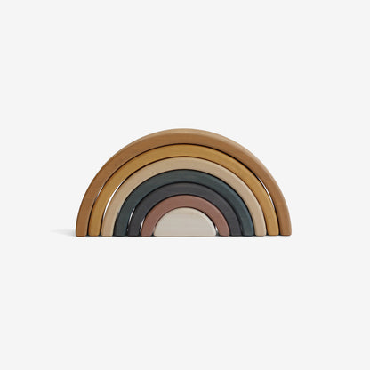 Wooden Rainbow Nesting Arches - Mustard